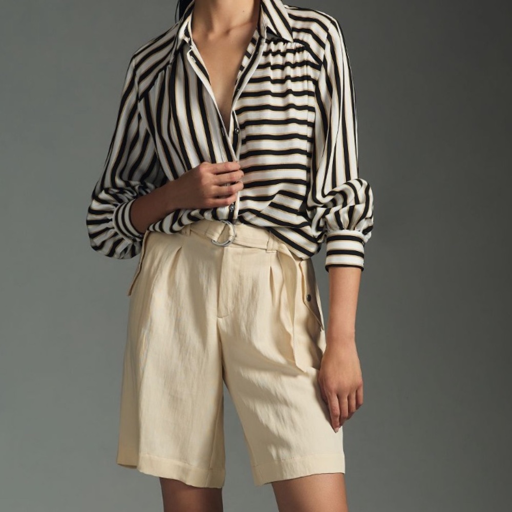 Anthropologie Tan High Waist Shorts